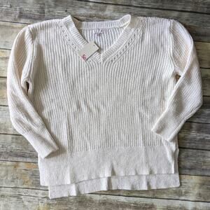 SO Cream Chenille Chunky Sweater sz XL New
